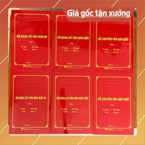 Bộ sổ theo dõi công tác văn thư của chi bộ có hoả tốc