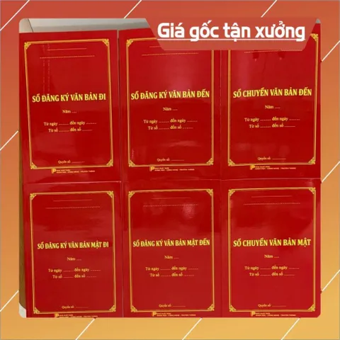 Bộ sổ theo dõi công tác văn thư của chi bộ có hoả tốc