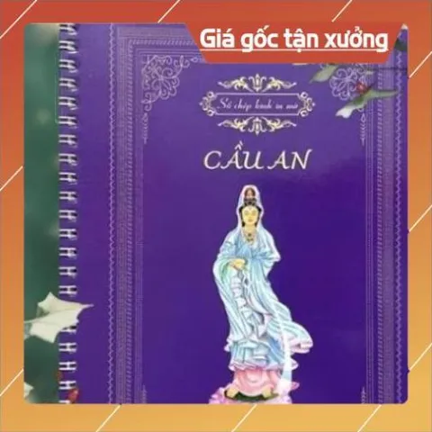 Vở chép in mờ Cầu An bìa màu tím Khổ a4 lò xo đẹp