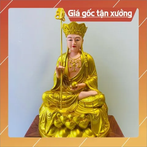 Tượng Địa Tạng Vương Bồ Tát Ngồi cao 30 cm có hoả tốc