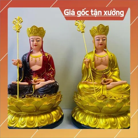 Tượng Địa Tạng Vương Bồ Tát Ngồi cao 30 cm có hoả tốc