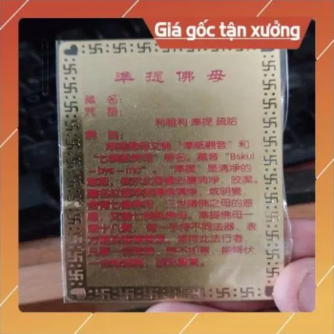 kim bài linh phù chuẩn đề phật mẫu HÀNG CAO CẤP, có hoả tốc