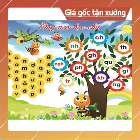 Tờ giấy Các mẫu trang trí lớp tiếng  việt khổ A3 ép plastic