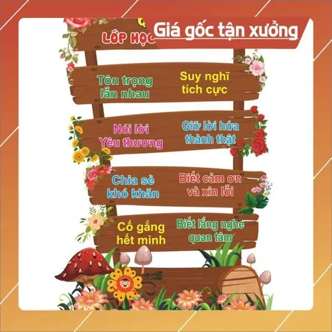 Tờ giấy Các mẫu trang trí lớp tiếng  việt khổ A3 ép plastic