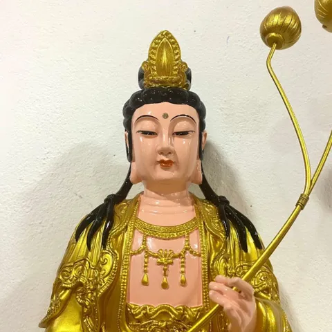 TƯỢNG Tây Phương Tam Thánh Ngồi 50cm Vàng COMPOSITE