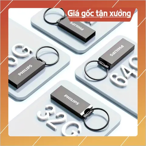 USB PHILIPS 128GB/64GB/32GB/16GB/8GB Chính Hãng – Vỏ Kim Loại Mini Móc Khóa Chống Nước HOẢ TỐC
