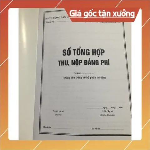 SỔ TỔNG HỢP THU NỘP ĐẢNG PHÍ có hoả tốc
