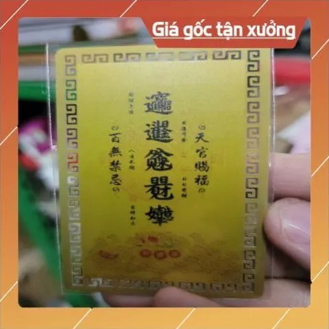 kim bài linh phù cửu lộ thần tài HÀNG CAO CẤP, có hoả tốc