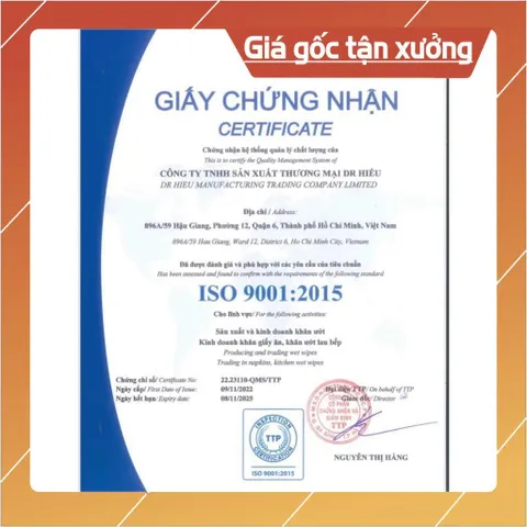 1 GÓI KHĂN ƯỚT AN TOÀN CHO BÉ DR.HIẾU 165G CAO CẤP