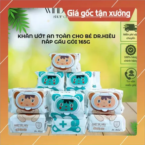 1 GÓI KHĂN ƯỚT AN TOÀN CHO BÉ DR.HIẾU 165G CAO CẤP