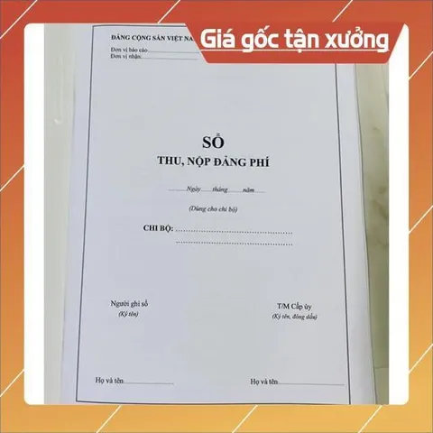 SỔ THU - NỘP ĐẢNG PHÍ ( Mẫu S01/ĐP) CÓ HOẢ TỐC