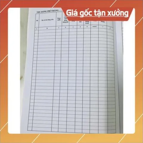 SỔ THU - NỘP ĐẢNG PHÍ ( Mẫu S01/ĐP) CÓ HOẢ TỐC