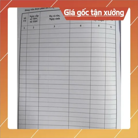 SỔ PHÁT THẺ ĐẢNG VIÊN có hoả tốc