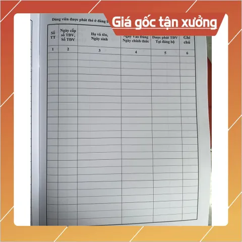 SỔ PHÁT THẺ ĐẢNG VIÊN có hoả tốc
