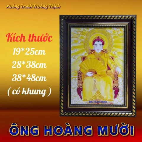 Khung Tranh ÔNG HOÀNG MƯỜI - Có khung  có hoả tốc