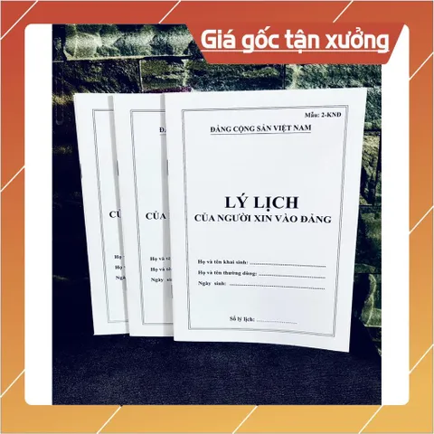 LÝ LỊCH NGƯỜI XIN VÀO ĐẢNG-combo 5 cuốn (HD 38) có hoả tốc