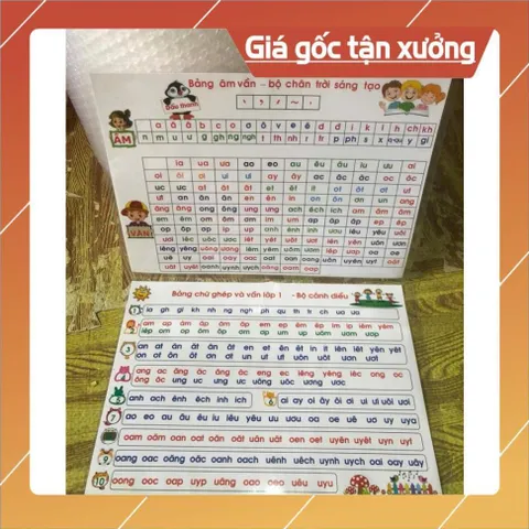Bảng âm vần cánh diều A4 in hai mặt ép plastic mặt sau cộng trừ 10 CHO HỌC SINH