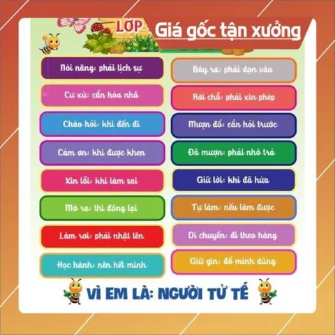 TỜ A3 TRANG TRÍ LỚP HỌC-LỚP HỌC TỬ TẾ