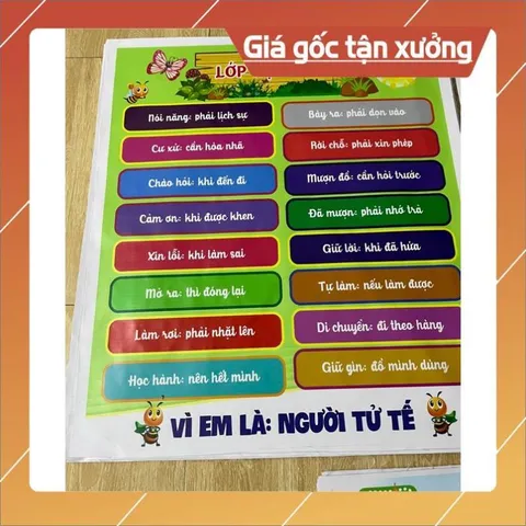 TỜ A3 TRANG TRÍ LỚP HỌC-LỚP HỌC TỬ TẾ