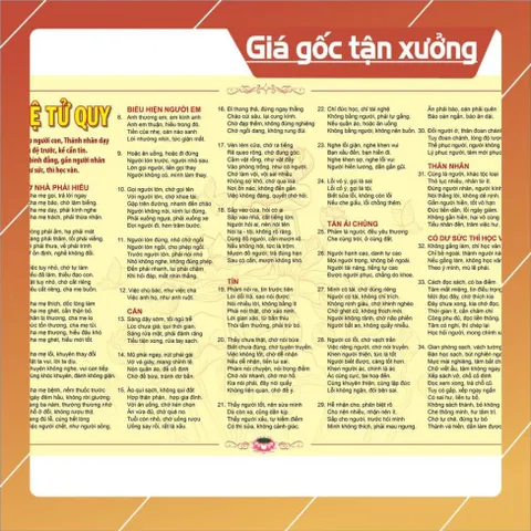 KHUNG ẢNH TRANH ĐỆ TỬ QUY KHỔ 35CM X 48CM  - PHÉP TẮC CỦA CON CON NGƯỜI - RẤT HAY KHỔ A3  ĐÃ BAO GỒM KHUNG