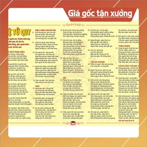 KHUNG ẢNH TRANH ĐỆ TỬ QUY KHỔ 35CM X 48CM  - PHÉP TẮC CỦA CON CON NGƯỜI - RẤT HAY KHỔ A3  ĐÃ BAO GỒM KHUNG