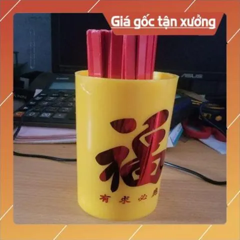 Hủ ống xâm nhựa vàng 3 size cao cấp 100 quẻ