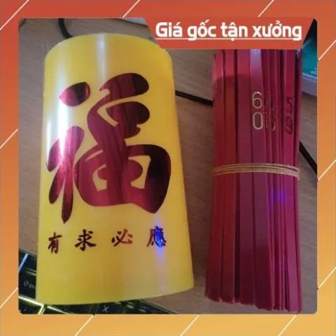 Hủ ống xâm nhựa vàng 3 size cao cấp 100 quẻ