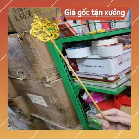 Cây tích  trượng ngày địa tạng 30cm - 40cm mạ vàng composite