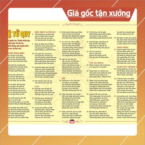 KHUNG ẢNH TRANH ĐỆ TỬ QUY KHỔ 35CM X 48CM  - PHÉP TẮC CỦA CON CON NGƯỜI - RẤT HAY KHỔ A3  ĐÃ BAO GỒM KHUNG