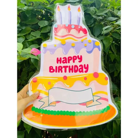 TỜ Bánh kem - Bánh sinh nhật handmade trang trí lớp A4 ÉP PLASTICS CÓ KEO DÁN