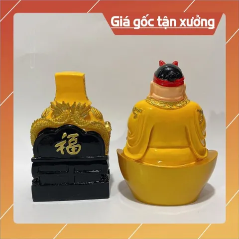 Bộ Tượng 2 Ông Thần Tài Và Thổ Địa Nhiều Size Nhựa Composite CÓ HOẢ TỐC