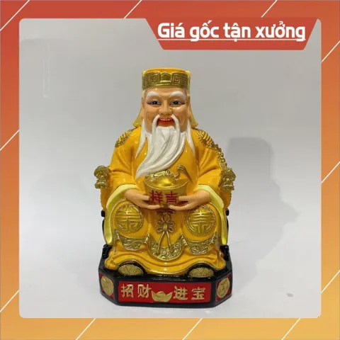 Bộ Tượng 2 Ông Thần Tài Và Thổ Địa Nhiều Size Nhựa Composite CÓ HOẢ TỐC