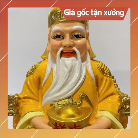 Bộ Tượng 2 Ông Thần Tài Và Thổ Địa Nhiều Size Nhựa Composite CÓ HOẢ TỐC