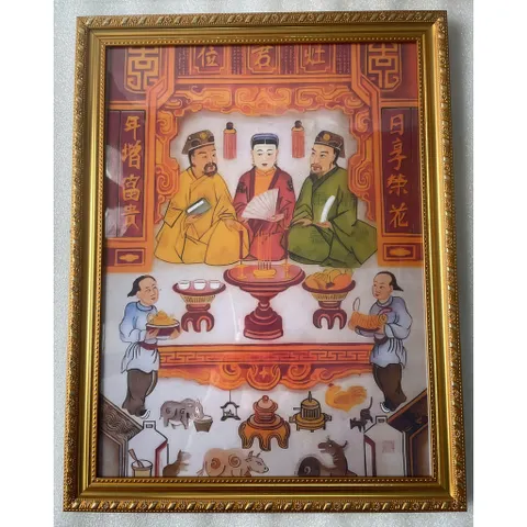 Khung tranh thờ, Bài Vị Thờ Táo Quân + đã bao gồm khung nhiều mẫu , nhiều cỡ, có HOẢ TỐC hcm