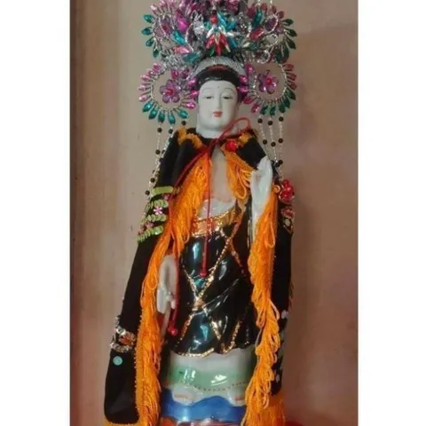 Áo nhung đen rồng phụng dùng để cúng Bà Địa Mẫu 30CM -40CM 50 CM