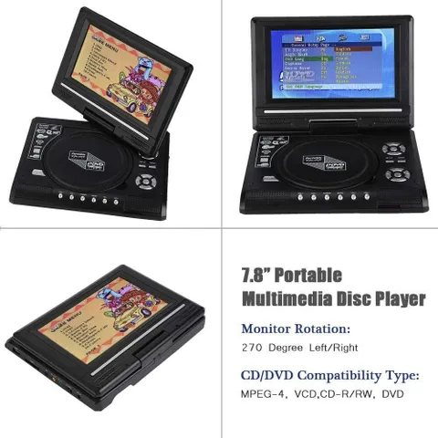 Màn Hình Rộng 7.8 Inch 16: 9 270 Chất Lượng Cao° Máy Nghe Nhạc MP3 VCD MP3 Màn Hình LCD Xoay ĐượC có hoả tốc