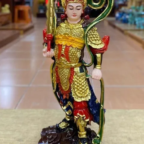 Tôn Tượng Tiêu Diện Hộ Pháp , Vi Đà Hộ Pháp  40cm Đứng Composite