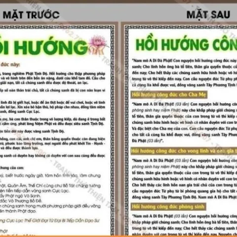 10 TỜ Tờ Chú Hồi Hướng bằng giấy, IN 2 MẶ ÉP PLASTICS NHIỀU CỠ  DƯƠNG KHOA SHOP DƯƠNG KHOA SHOP