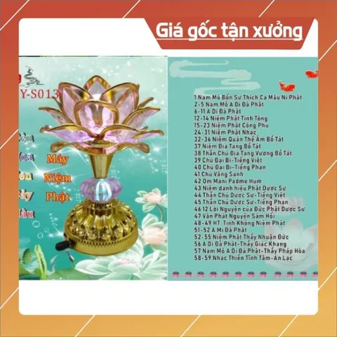 Đèn led hoa sen Niệm Phật 59 bài đổi 7 màu sử dụng pin hoặc dây cắm 🌼🌼 có hoả tốc