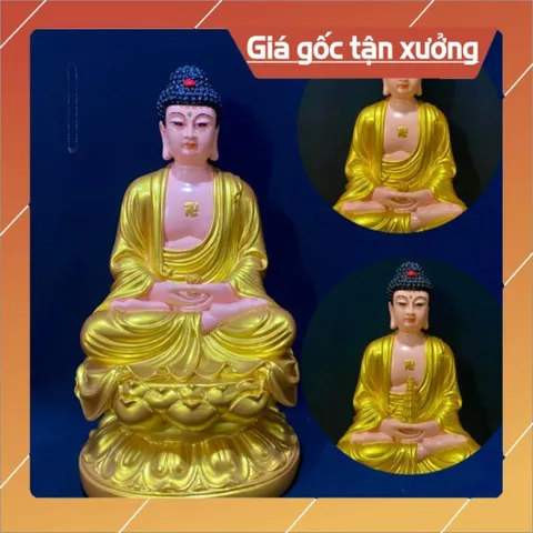 Tượng Dược Sư Ngồi 30cm Nhựa Composite VẺ NHỦ VÀNG