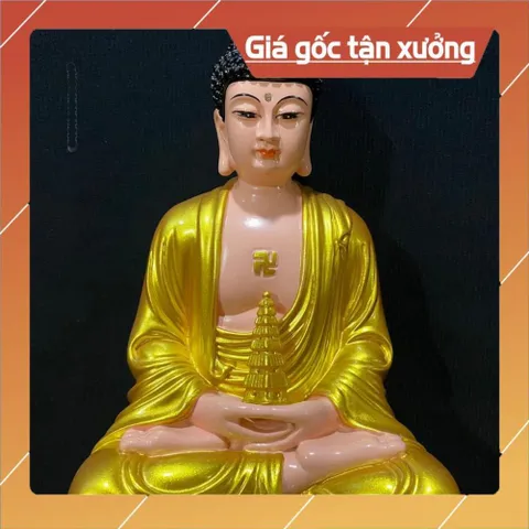Tượng Dược Sư Ngồi 30cm Nhựa Composite VẺ NHỦ VÀNG
