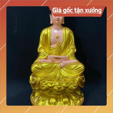 Tượng Dược Sư Ngồi 30cm Nhựa Composite VẺ NHỦ VÀNG