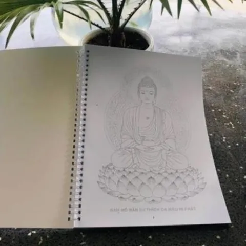 VỞ HÌNH Vẽ Phật Pháp Khổ A4 CHO PHẬT TỬ