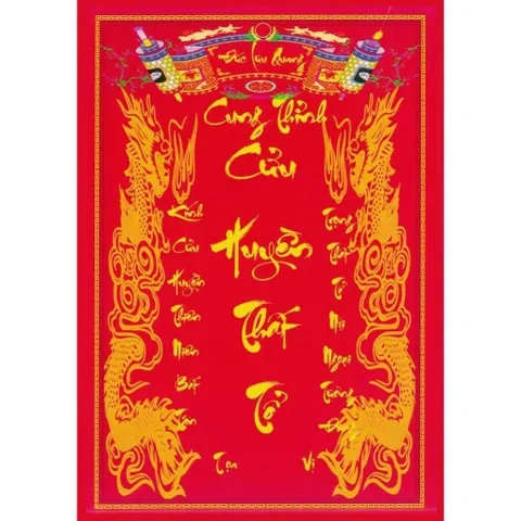 Tranh Cửu Huyền Thất Tổ - KT 20*30 , 30*40cm ( có Khung )  cực đẹp