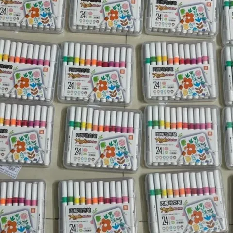 Bút màu acrylic marker 12 màu 9053A TÔ TRANH