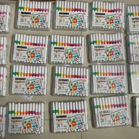 Bút màu acrylic marker 12 màu 9053A TÔ TRANH
