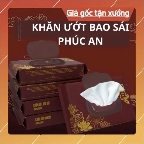 Khăn ướt bao sái THIÊN AN trầm quê 1 gói 80 tờ thơm