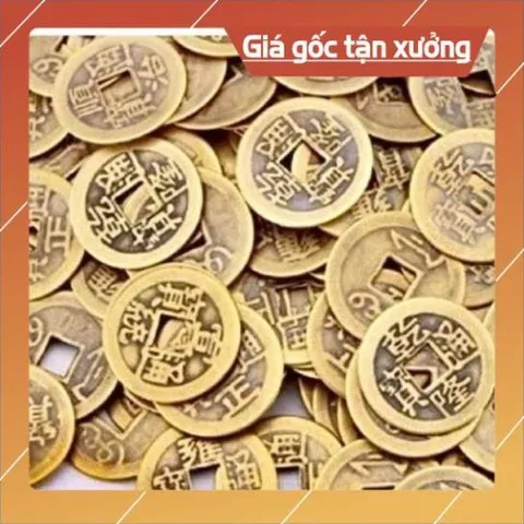 10 ĐỒNG XU BẰNG ĐỒNG - PHONG THUỶ TÀI LỘC - MAY MẮN cực đẹp  DƯƠNG KHOA SHOP