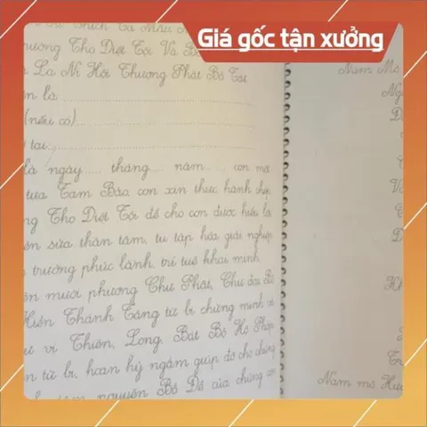 SỔ CHÉP KINH TRƯỜNG THỌ DIỆT TỘI IN CHỮ NÉT MỜ LÒ XO tặng viết cực đẹp