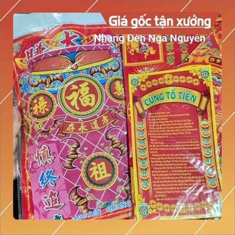 Bộ Giấy Cúng Tết lớn đẹp/Giấy cúng giao thừa, tất niên,tam tai, đất đai, thần tài,ông Táo có hoả tốc